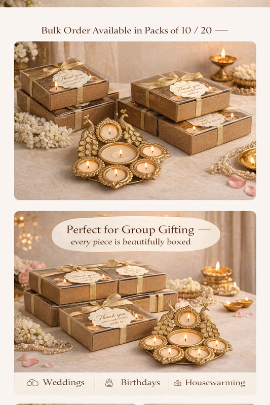 Premium Return Gift Your Guests Will Actually Keep- BONIAM peacock Urli